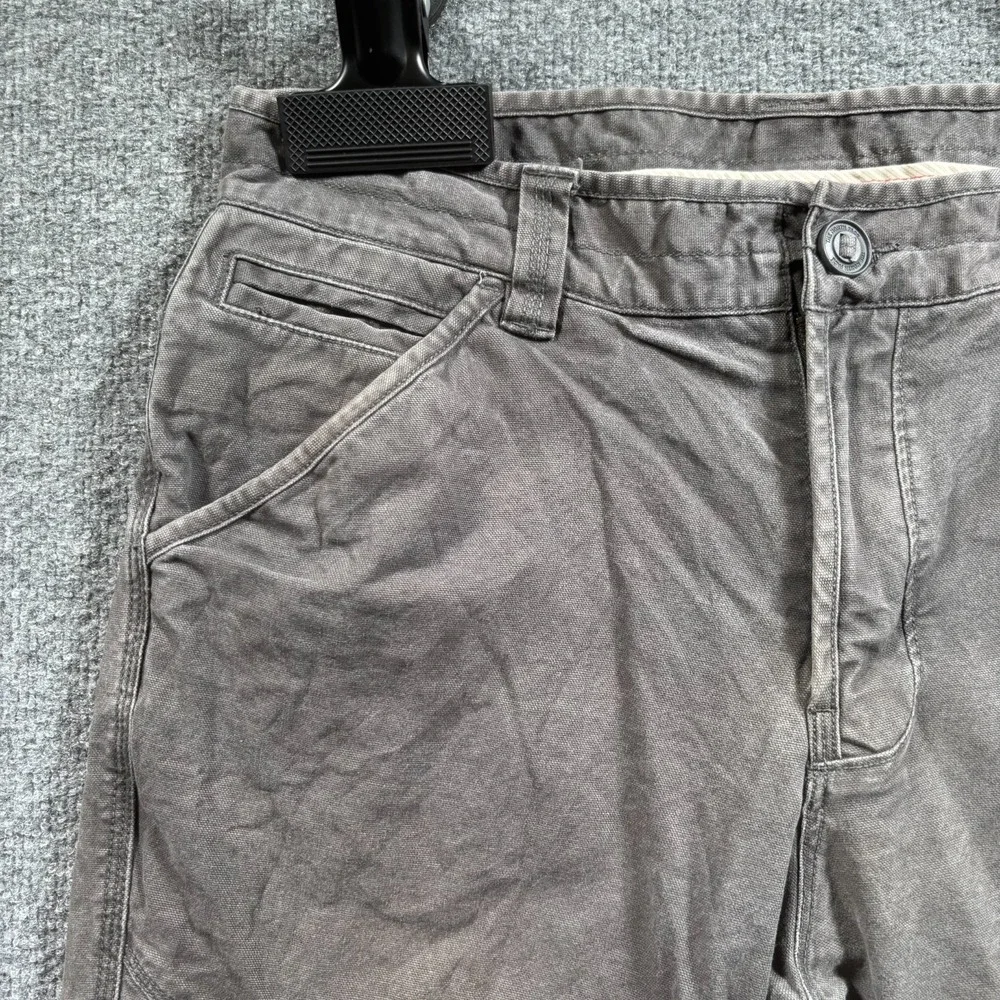 The North Face Khakis Pant Men's 36x31 Gray Canvas Straight Leg Utility Stretch